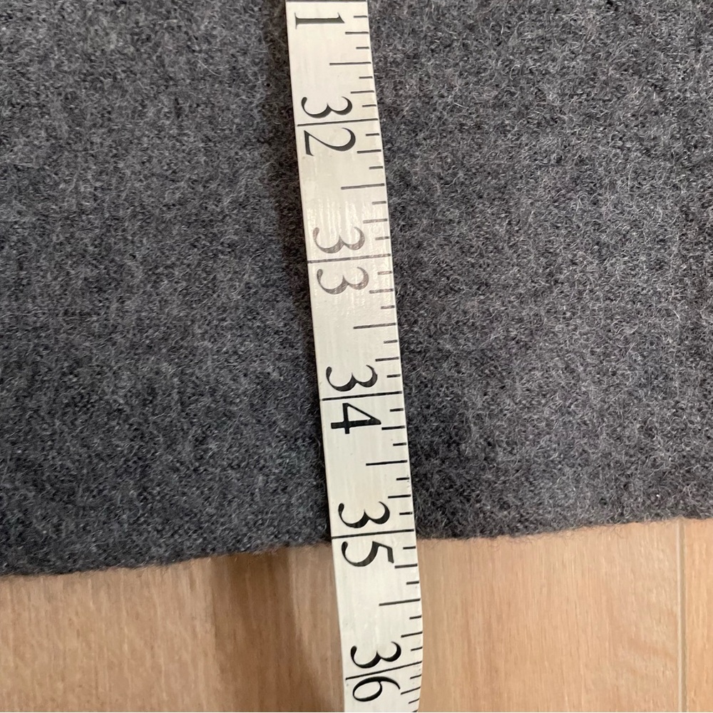 COS Collarless 100% Wool Coat - Charcoal Gray - Picture 8 of 8